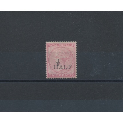 1877 NATAL, SG. 85 - ½ d. on 1 d. rose , MH*