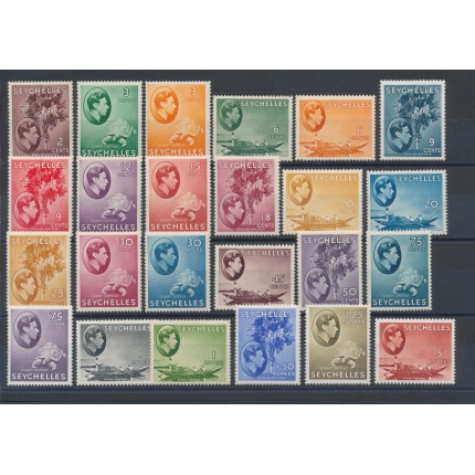 1938-49 Seychelles - SG n° 135-149 , Giorgio VI° , 25 valori , MNH**