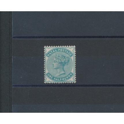 1880 NATAL, SG. 96 , ½ d. blue green , WmK Crown CC  , MH*