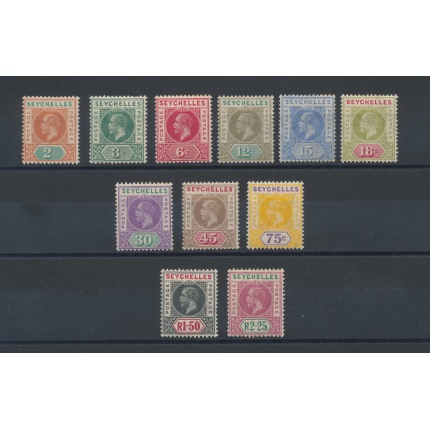 1917-22 - Seychelles - SG 82/97 - 11 valori , MLH*- MNH** - Not completely set