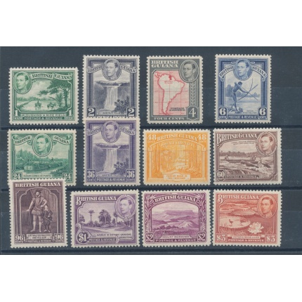 1938 BRITISH GUIANA - SG n° 308/19 , 12 valori  MLH*