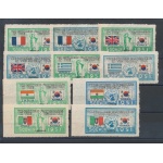 1951 Corea del Sud - In Onore dei 21 Paesi delle Nazioni Unite - 44 valori con Errore della Bandiera Italiana  - Yvert 83/124 - MNH**