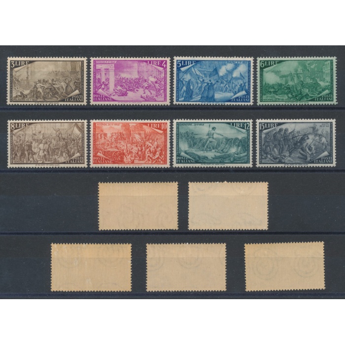 1948 Italia - Repubblica, Centenario del Risorgimento , 13 valori , n° 580-91+ Espresso 32 , MNH**