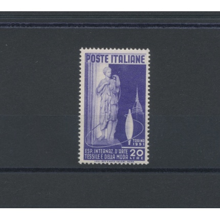 1951 Italia - Repubblica , Arte Tessile, 1 val , n° 659 , MNH**