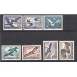1950-53  AUSTRIA -  POSTA AEREA , Uccelli in volo , A54/A60 , 7 valori  MNH**