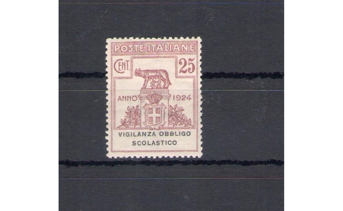 1924 Italia , Enti Parastatali, Serie completa 69 ,1 valore , Vigilanza Obbligo  , MNH** - Centratissimo
