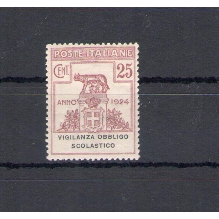 1924 Italia , Enti Parastatali, Serie completa 69 ,1 valore , Vigilanza Obbligo  , MNH** - Centratissimo