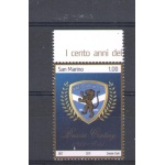 2011 San Marino,  Centenario della Fondazione della Società Brescia , n° 2329 , Singolo con bordo di foglio alto , MNH**