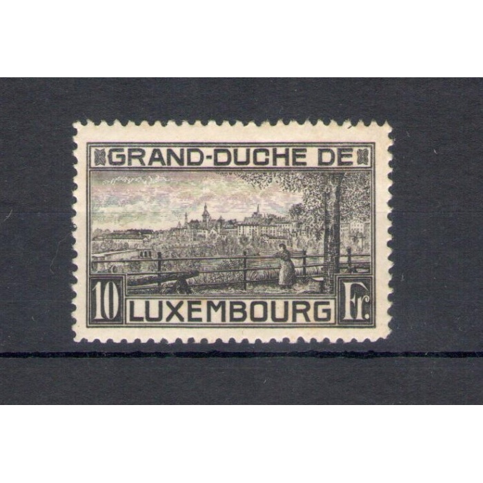 1923 LUSSEMBURGO, n° 141 , Veduta della Città di Lussemburgo , MNH**