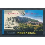 2000 San Marino, Libretto , 17° Centenario Fondazione della Repubblica , contiene 5 Foglietti (BF 66/70) , MNH**
