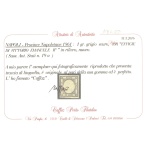 1861 NAPOLI-Province Napoletane , N° 19a , 1 grana grigio scuro , MLH* - Certificato Caffaz