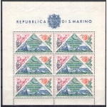 1952 SAN MARINO, Foglietto Giornata Filatelica San Marino Riccione "Fiori" , BF 14 - Senza Pieghe - MNH** Certificato Filatelia De Simoni