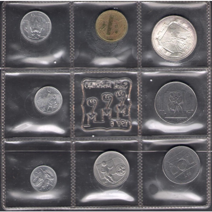 1976 Repubblica di San Marino, Monete Divisionali ,FDC con 500 lire in argento