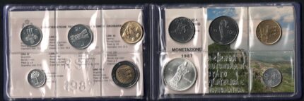 1987 Repubblica di San Marino, Monete Divisionali , FDC CON 1.000 lire in argento
