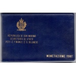 1987 Repubblica di San Marino, Monete Divisionali , FDC CON 1.000 lire in argento