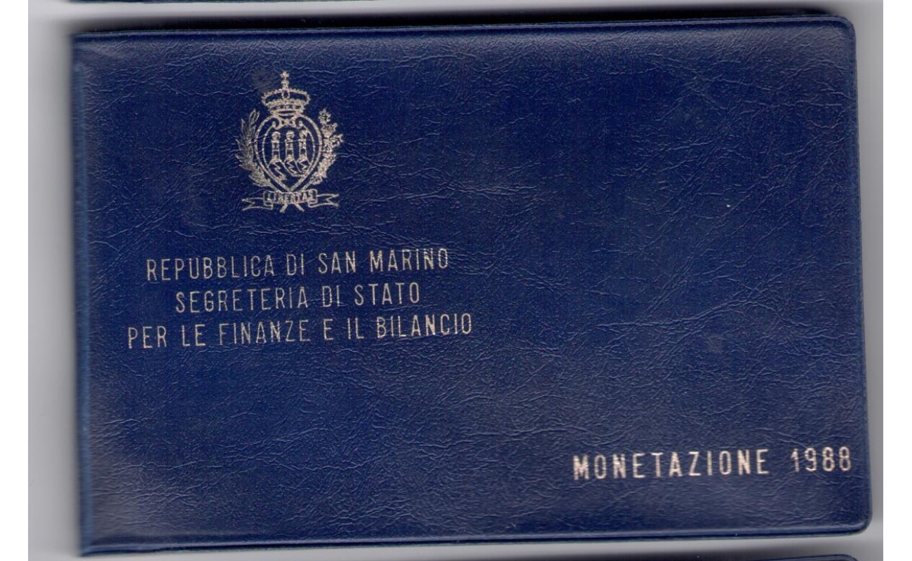 1989 Repubblica di San Marino, Monete Divisionali , FDC CON 1.000 lire in argento