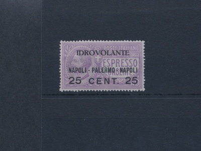 1917 Regno di Italia , Posta Aerea n. 2 , 25 cent su 40 violetto , MNH** - centratura ottima