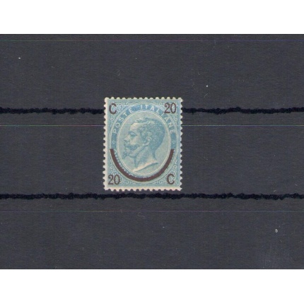 1865 Regno di Italia , 20 cent su 15 celeste chiaro , n° 23 , "Ferro di Cavallo" I° Tipo, MNH** - Certificato Raybaudi