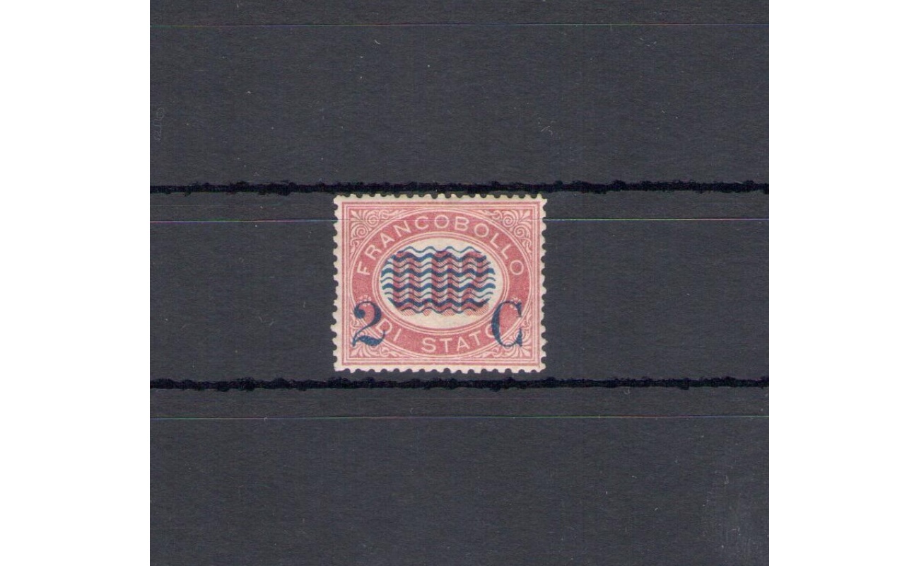1878 Regno di Italia , 2 cent su 0.02 lacca , n° 29 , "Servizio Soprastampati" , MNH** - Certificato Raybaudi