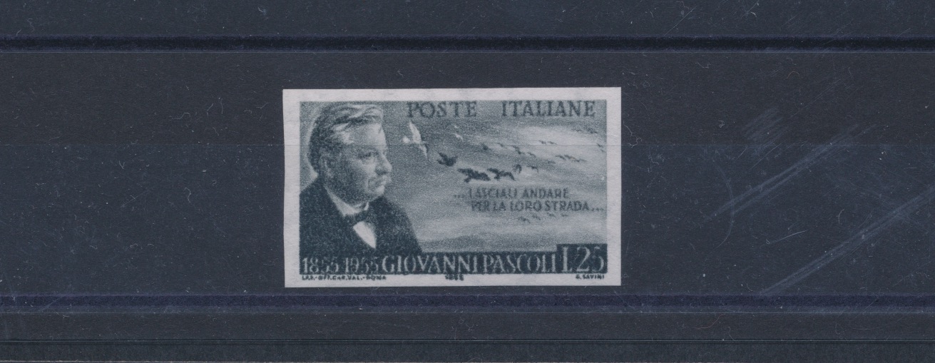 1955 Repubblica Italiana , Pascoli 25 Lire ardesia non dentellato , n 356Ea , MNH**