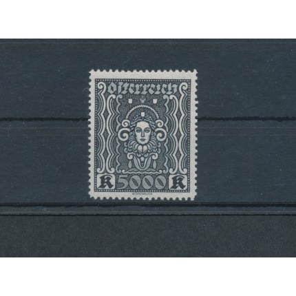 1923-24  AUSTRIA , n. 324 - 5000 Kr ardesia , Allegorie Valori Complementari dentellati 12 ½  , 1 valore - MNH**