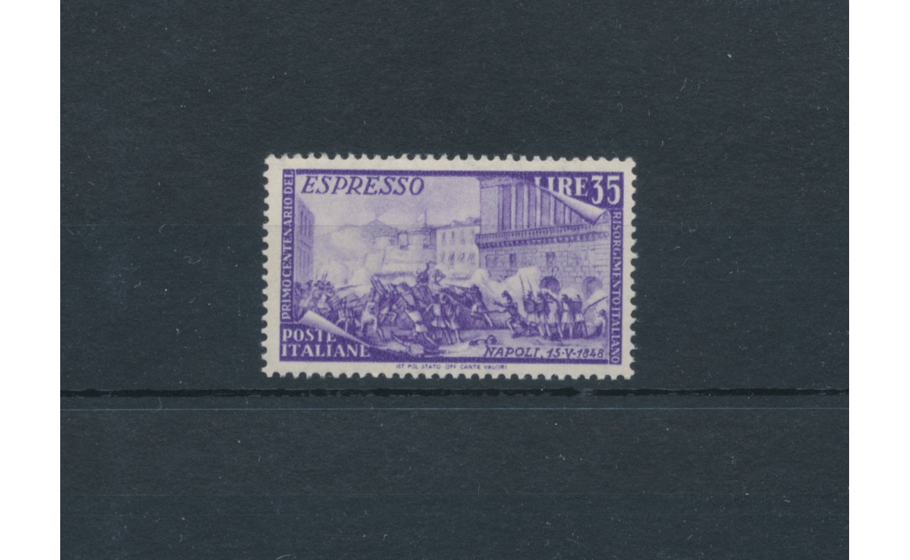 1948 Italia - Repubblica, Centenario del Risorgimento , Espresso n. 32 , Ottimamente Centrato - MNH**