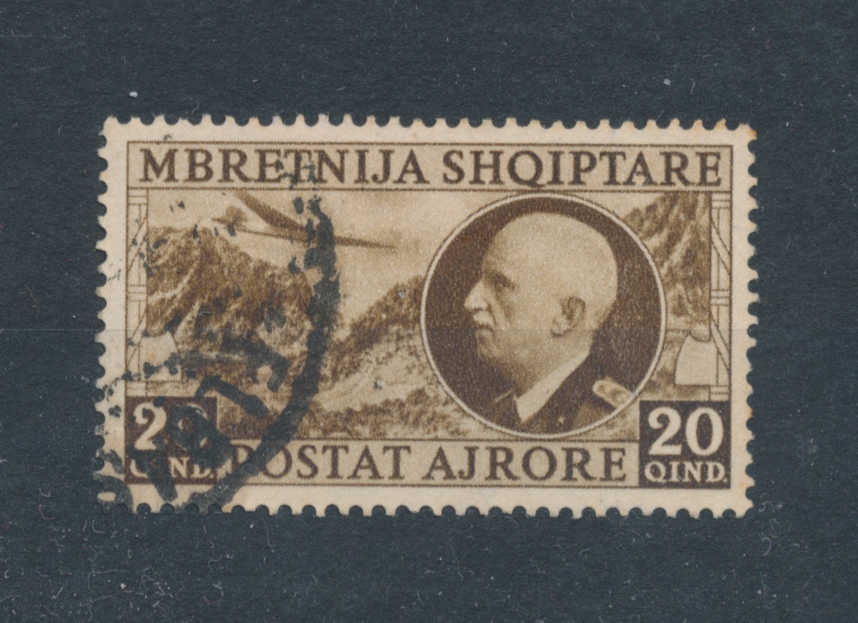 1939 ALBANIA, Occupazione Italiana, Effige di Vittorio Emanuele III, Usato