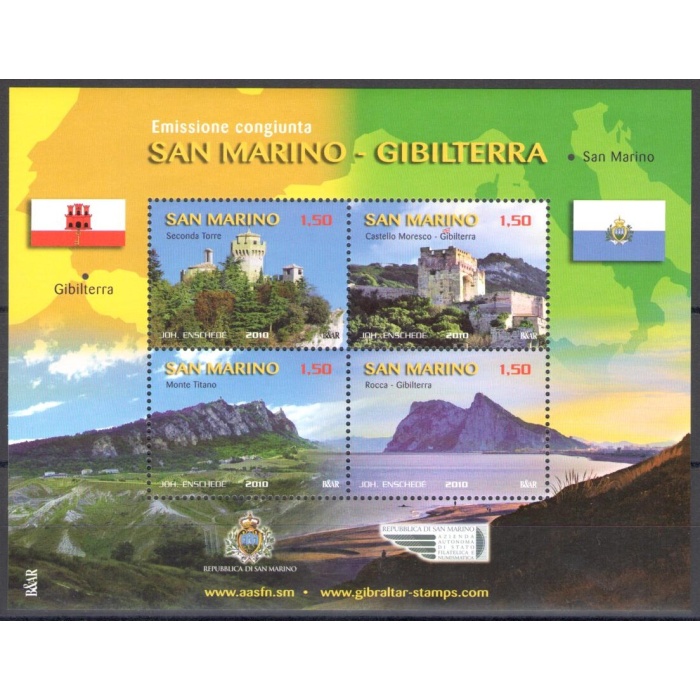 2010 San Marino , San Marino Gibilterra , BF 107 - MNH**