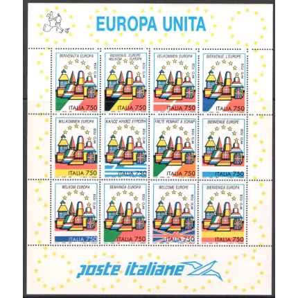 1993 Italia - Repubblica , Europa Unita - Foglietto n. 16 - MNH**