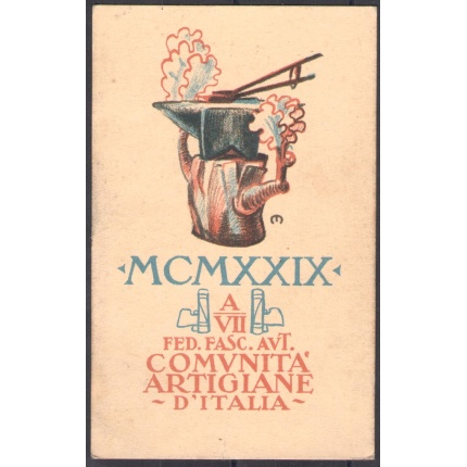 1929 - Comunità Artigiane d'Italia - Tessera - Interessante