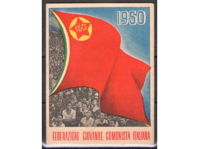 1950 - Federazione Giovanile Comunista Italiana - Tessera di Partito - Interessante