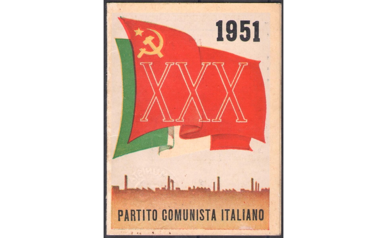 1951 - Partito Comunista Italiana - Tessera di Partito - Interessante
