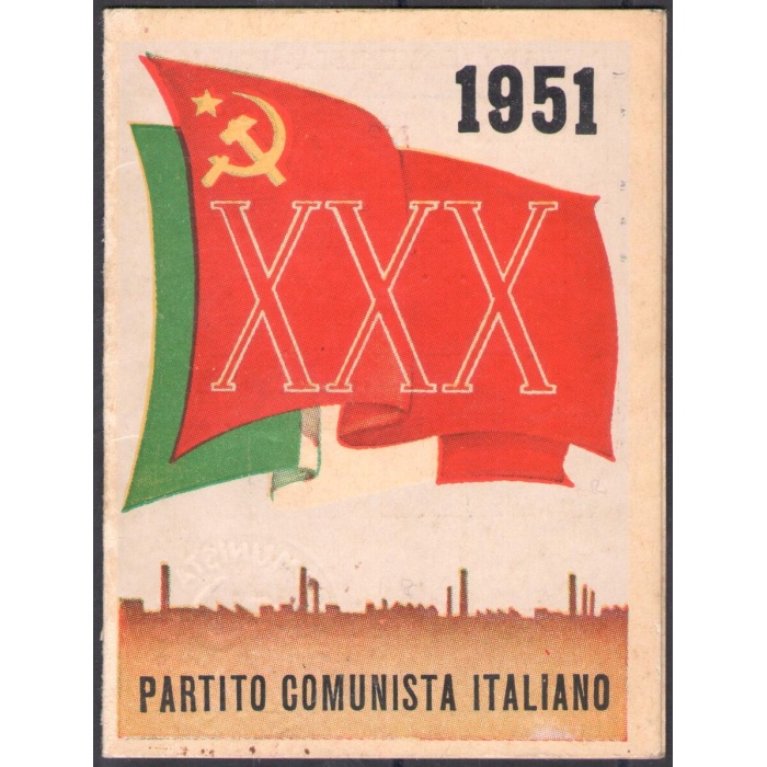 1951 - Partito Comunista Italiana - Tessera di Partito - Interessante