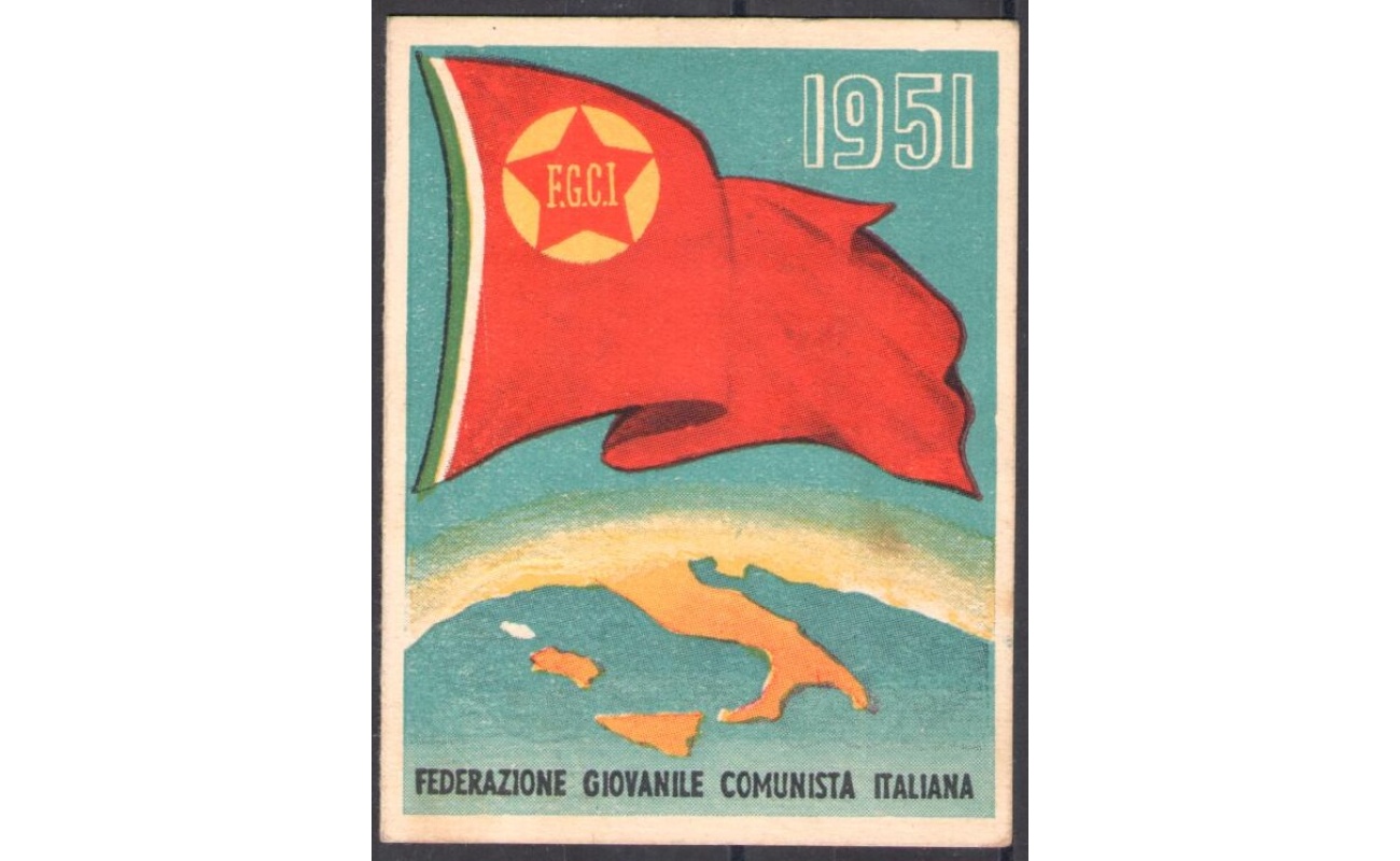 1951 - Federazione Giovanile Comunista Italiana - Tessera di Partito - Interessante