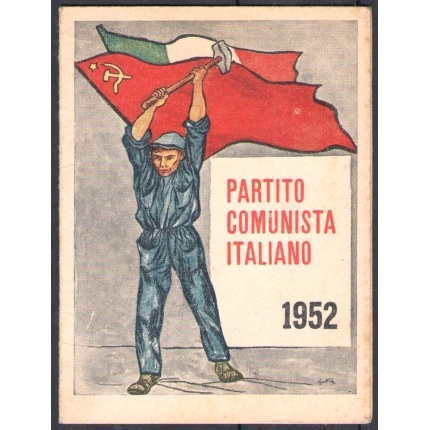 1952 - Partito Comunista Italiana - Tessera di Partito - Interessante