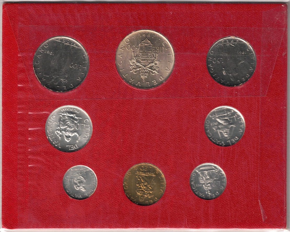 1961 Vaticano , Giovanni XXIII , Anno III , Annata completa FDC