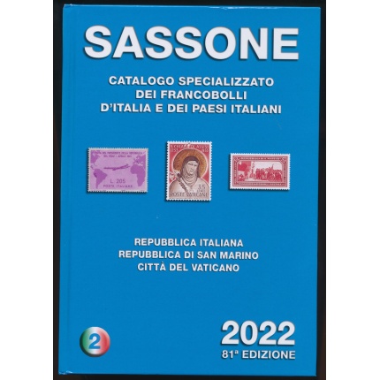 2022 Catalogo Sassone Specializzato , Area Italiana , Italia - San Marino - Vaticano , Nuovo