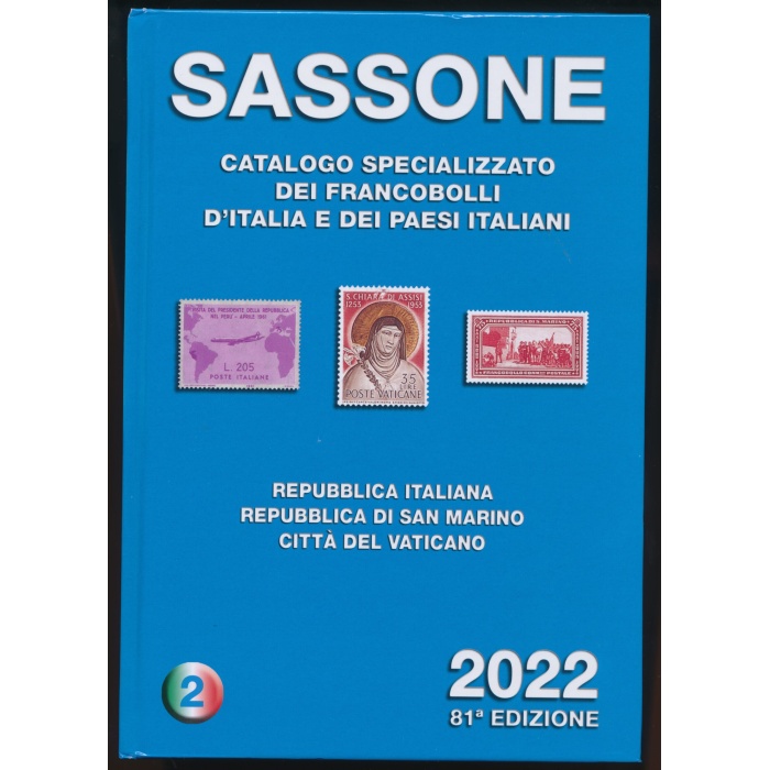 2022 Catalogo Sassone Specializzato , Area Italiana , Italia - San Marino - Vaticano , Nuovo