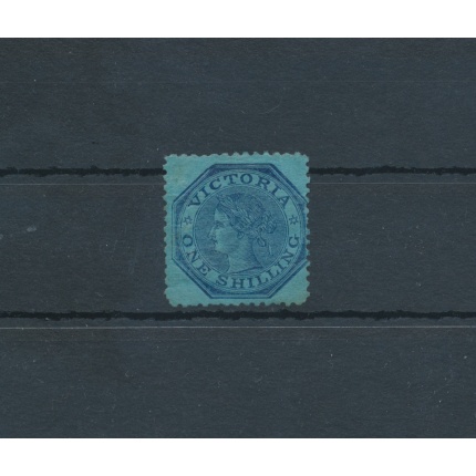 1863-73 Victoria - Australia - 1 scellino bright blue - dentellato 13 - Stanley Gibbons n. 124 - MH*