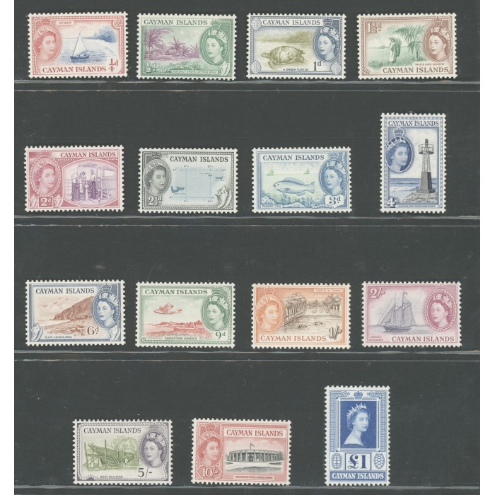 1953-62 CAYMAN ISLANDS -  Elisabetta II e Vedute - Stanley Gibbons n. 148/161a - MNH**