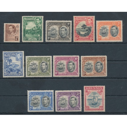 1938-50 Grenada, Stanley Gibbons n. 153/63 - 12 valori - MLH*
