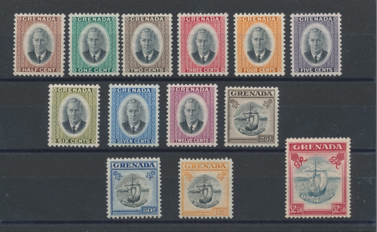 1951 Grenada, Stanley Gibbons n. 172/84 - 13 valori - MNH**