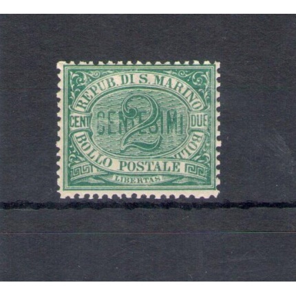 1877 SAN MARINO, n. 1 - 2 cent. verde , MNH**