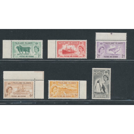 1955-57 FALKLAND ISLANDS - SG 187/192 - 6 valori - serie completa - MNH**