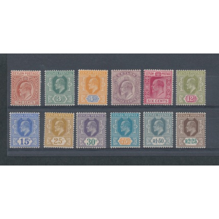 1903-05 Ceylon - Stanley Gibbons n. 265/76 - Watermark Crown CA - 12 valori -  MNH**