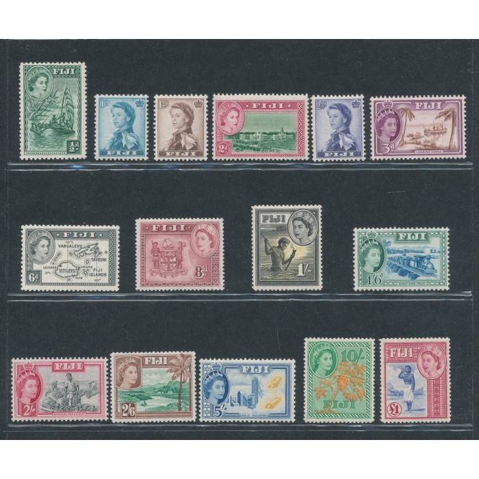 1954 Fiji - Stanley Gibbons n. 280/95 - 15 valori -  MNH**