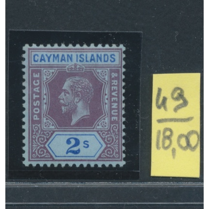 1912 CAYMAN ISLANDS, Stanley Gibbons n. 49 - 2 scellini purple and bright blue - Giorgio V - MNH**