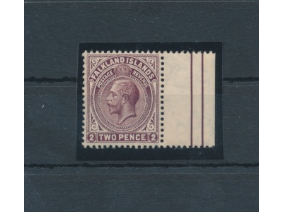 1912-20 FALKLAND ISLANDS - Stanley Gibbons n. 62 - 2 penny maroon - MNH** - Lusso