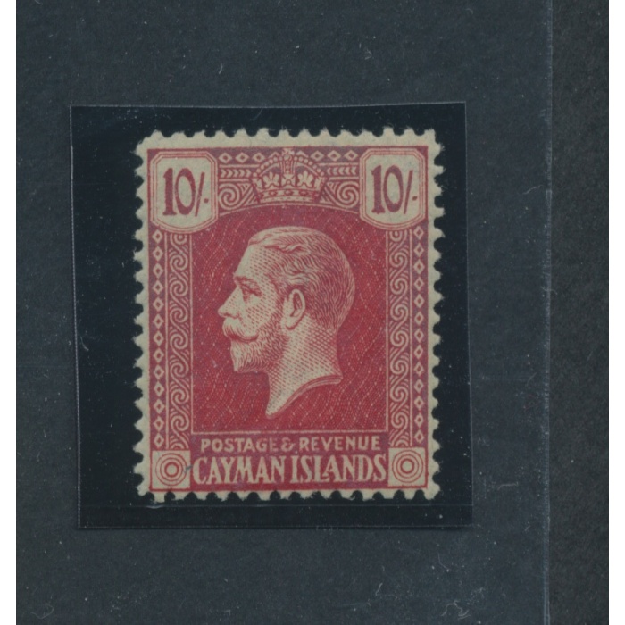 1921 CAYMAN ISLANDS, Stanley Gibbons n. 67 - 10 scellini carminio e grigio - Giorgio V - MLH*