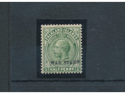 1918-20 FALKLAND ISLANDS - Stanley Gibbons n. 70a - 1/2 Penny deep yellow green - MNH** Lusso